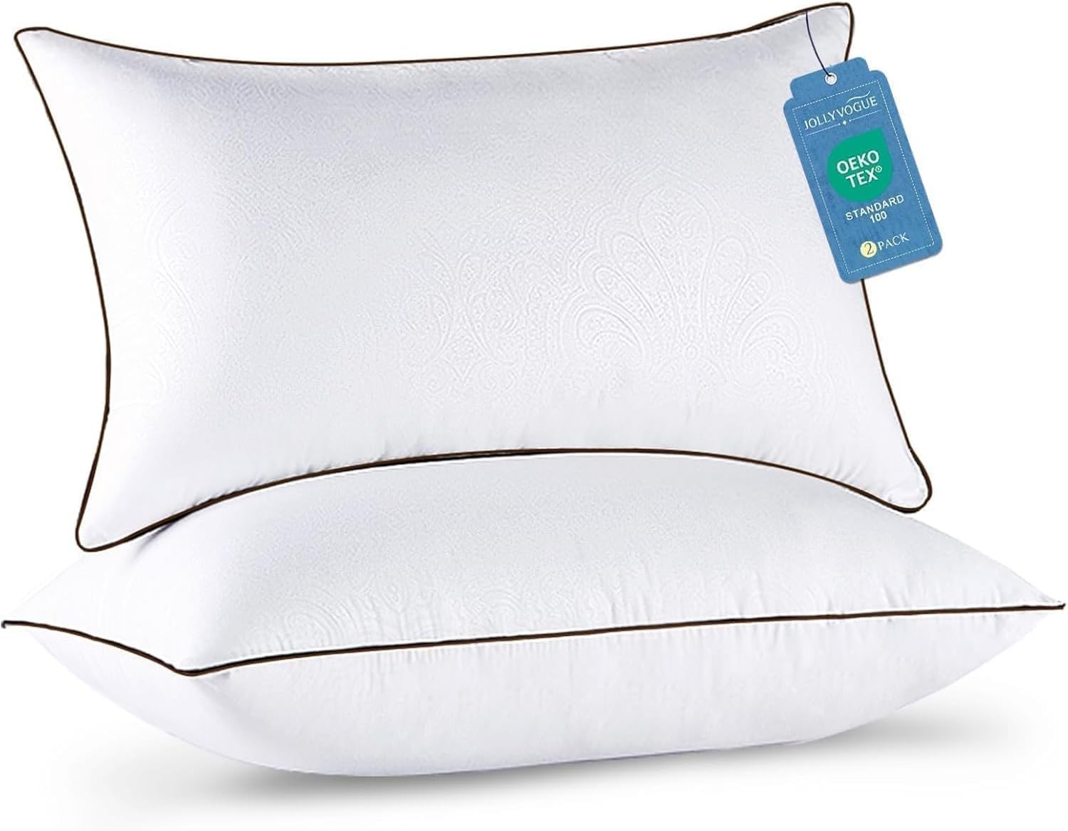 JOLLYVOGUE Standard Pillows Set of (Pack 2), 01 - Classic Design