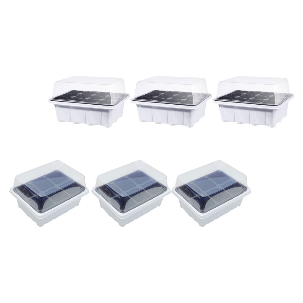6Pcs Reusable Plant Nursery Plates Durable Plastic Starter Boxes for Vegetables