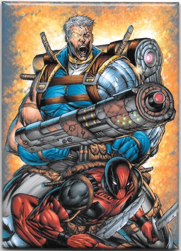 Marvels Cable &  Deadpool Liefeld Art Image Refrigerator Magnet X-Men NEW UNUSED