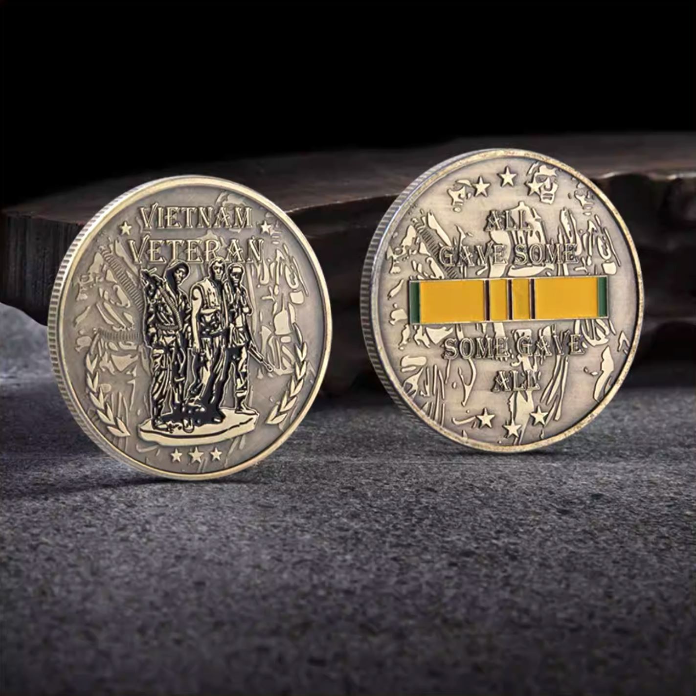 Challenge Coin Vietnam Veteran "All Gave Some Some Gave All"