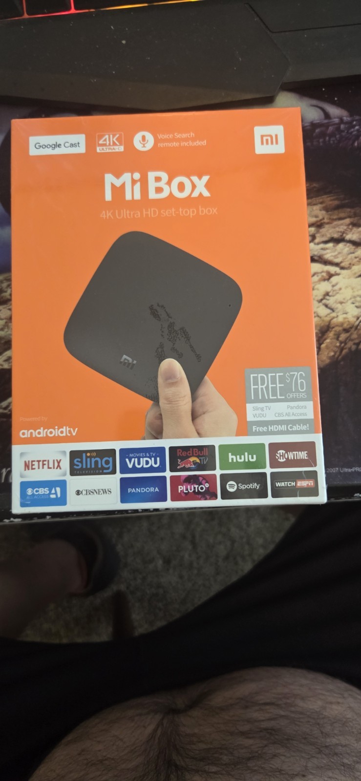 Xiaomi Mi Box  MDZ-16-AB Android TV 4K HDR With Remote and Power Supply New