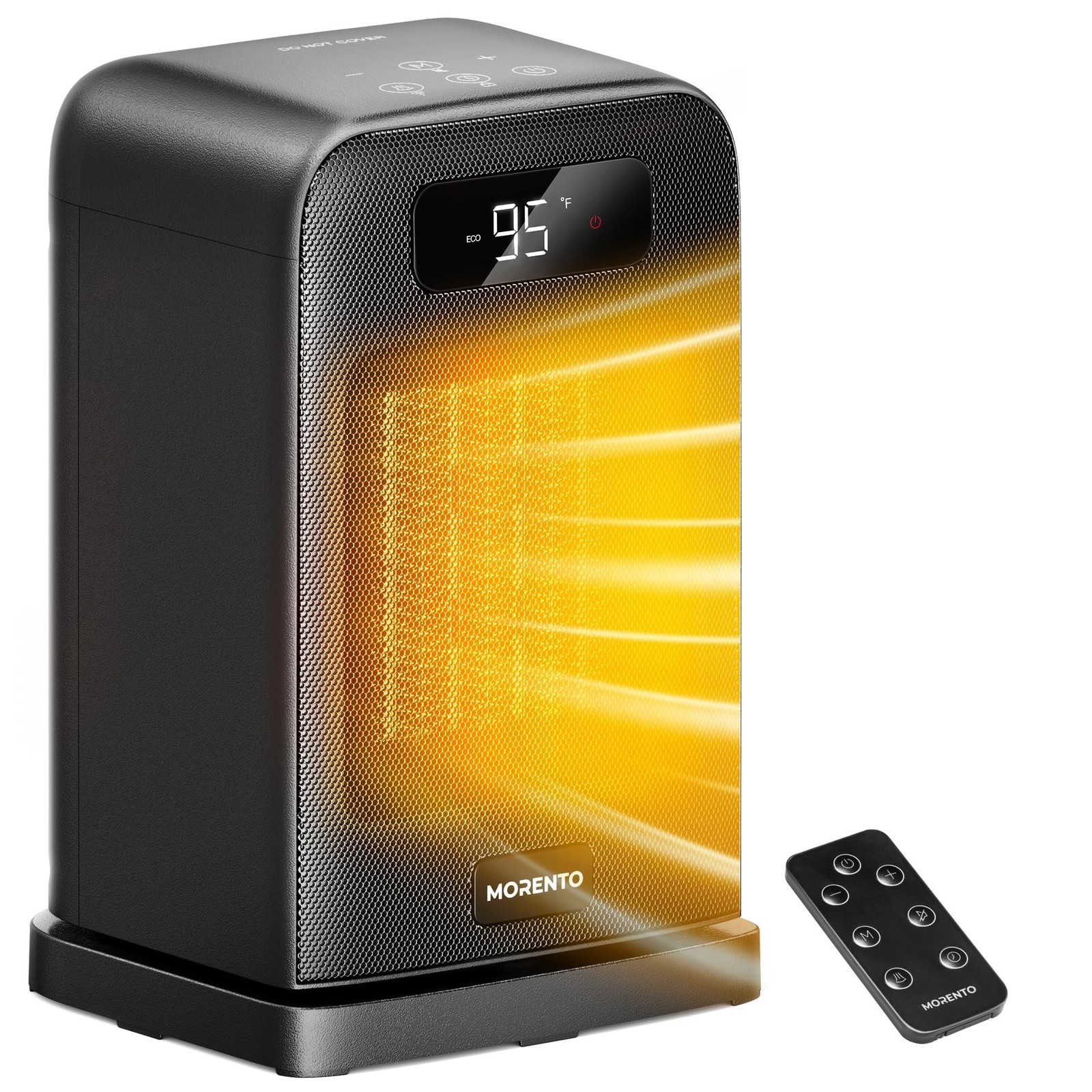 MORENTO Space Heater, 70° Oscillation, LED Display, 12H Timer, Thermostat,