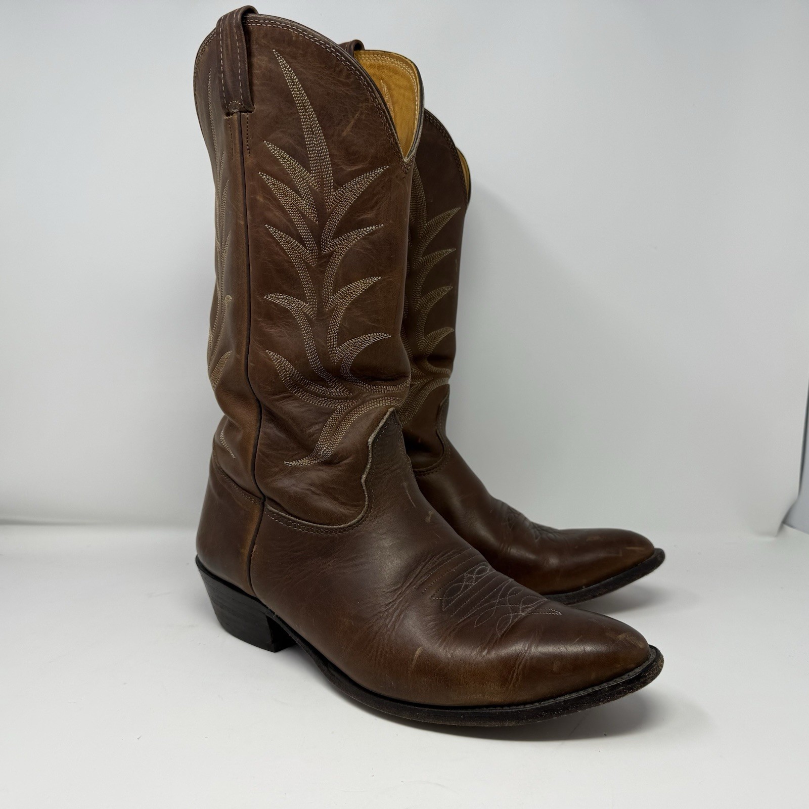 NOCONA Brown Vintage BrownLeather Western Boots Men's Size 11 2E NOC-8420-37-403