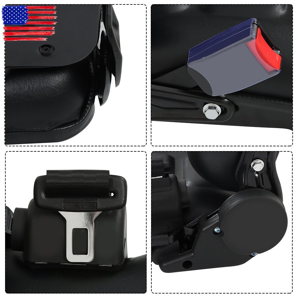 Forklift Seat Fold Down Tractor Seat W/ Adjustable Back & Seatbelt Switch