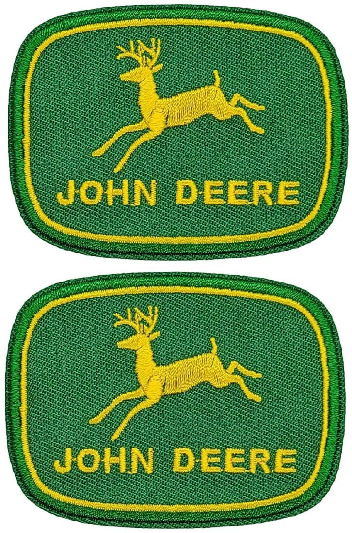 John Deere Embroidered Patch  - 2PC - iron on sew on