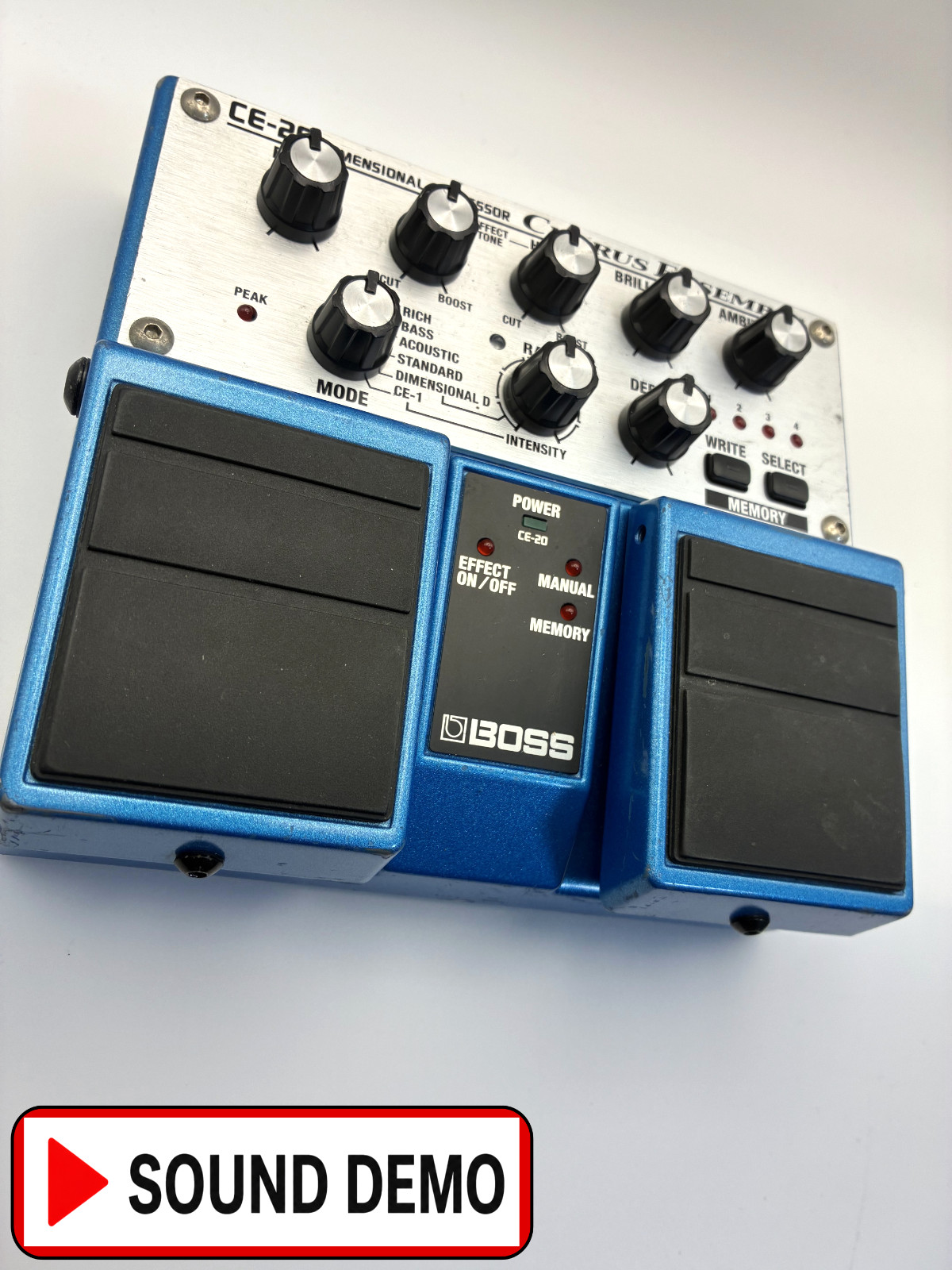 BOSS CE-20 Chorus Ensemble Stereo Guitar Effects Pedal Tested w/ Demo