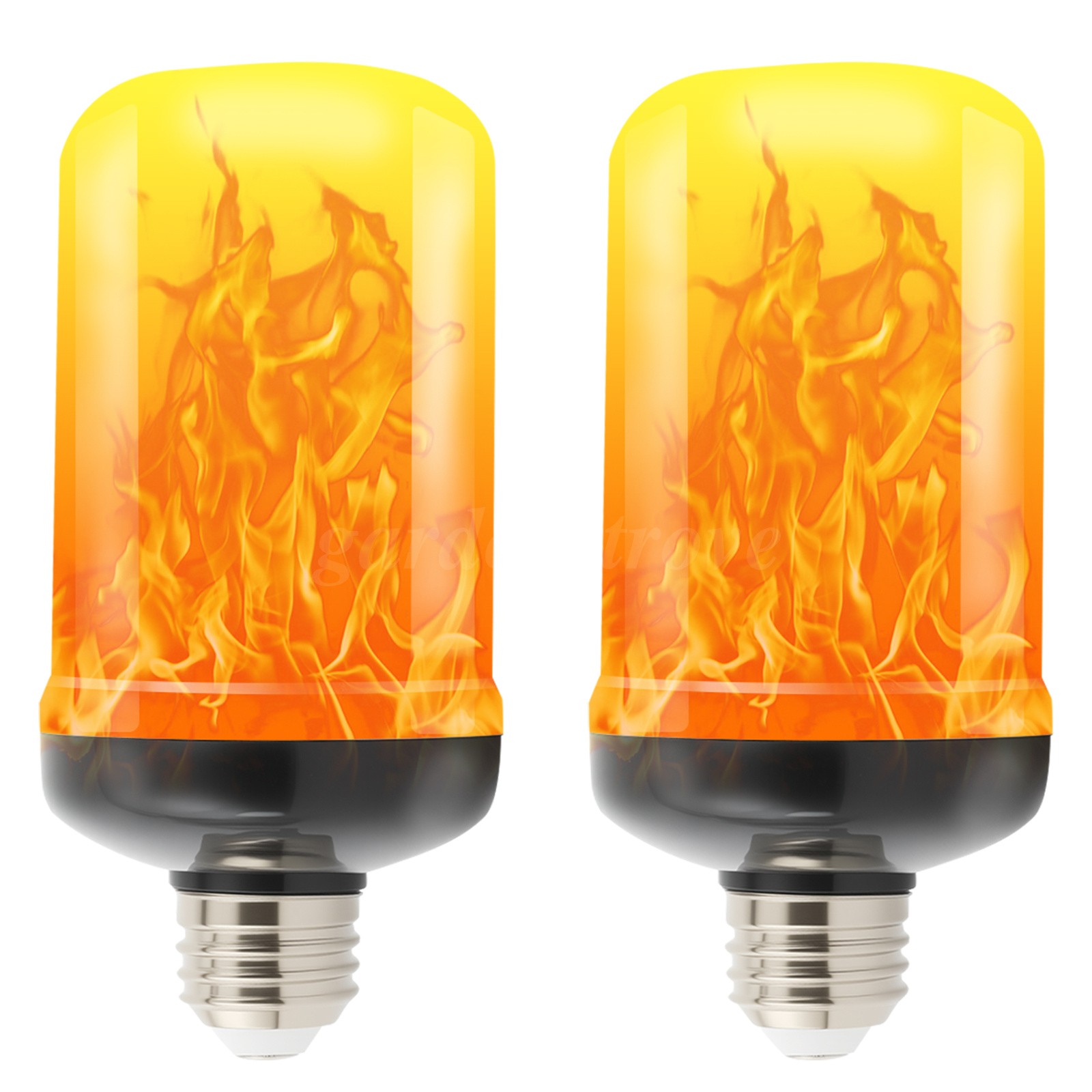 Led Flame Light Bulb, 2 Pack E26 Flickering Light Bulbs with 4 Modes, Faux Flame