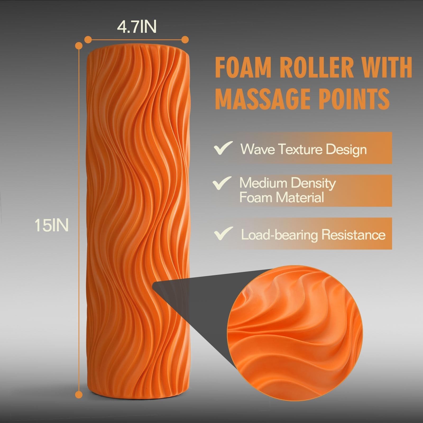 LTHTRADE Foam Roller, Trigger Point Foam Roller Massage Roller for Physical T...