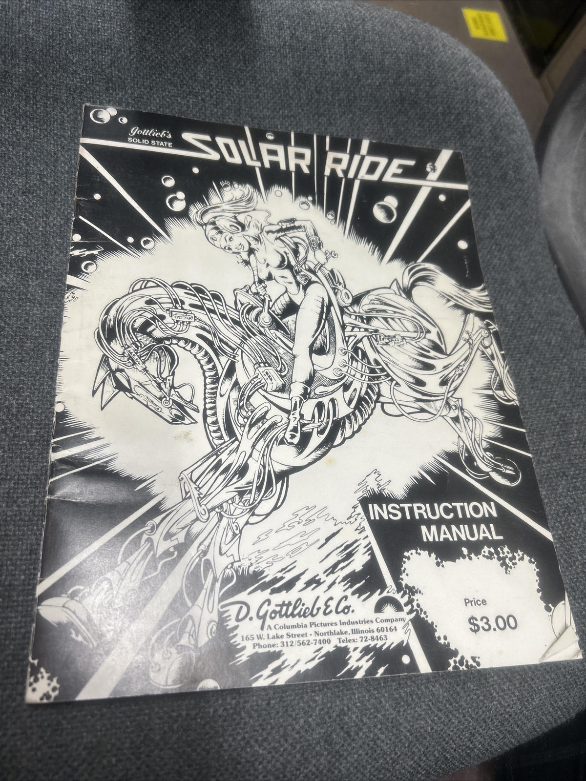 Gottlieb SOLAR RIDE Pinball Machine Manual - good used original