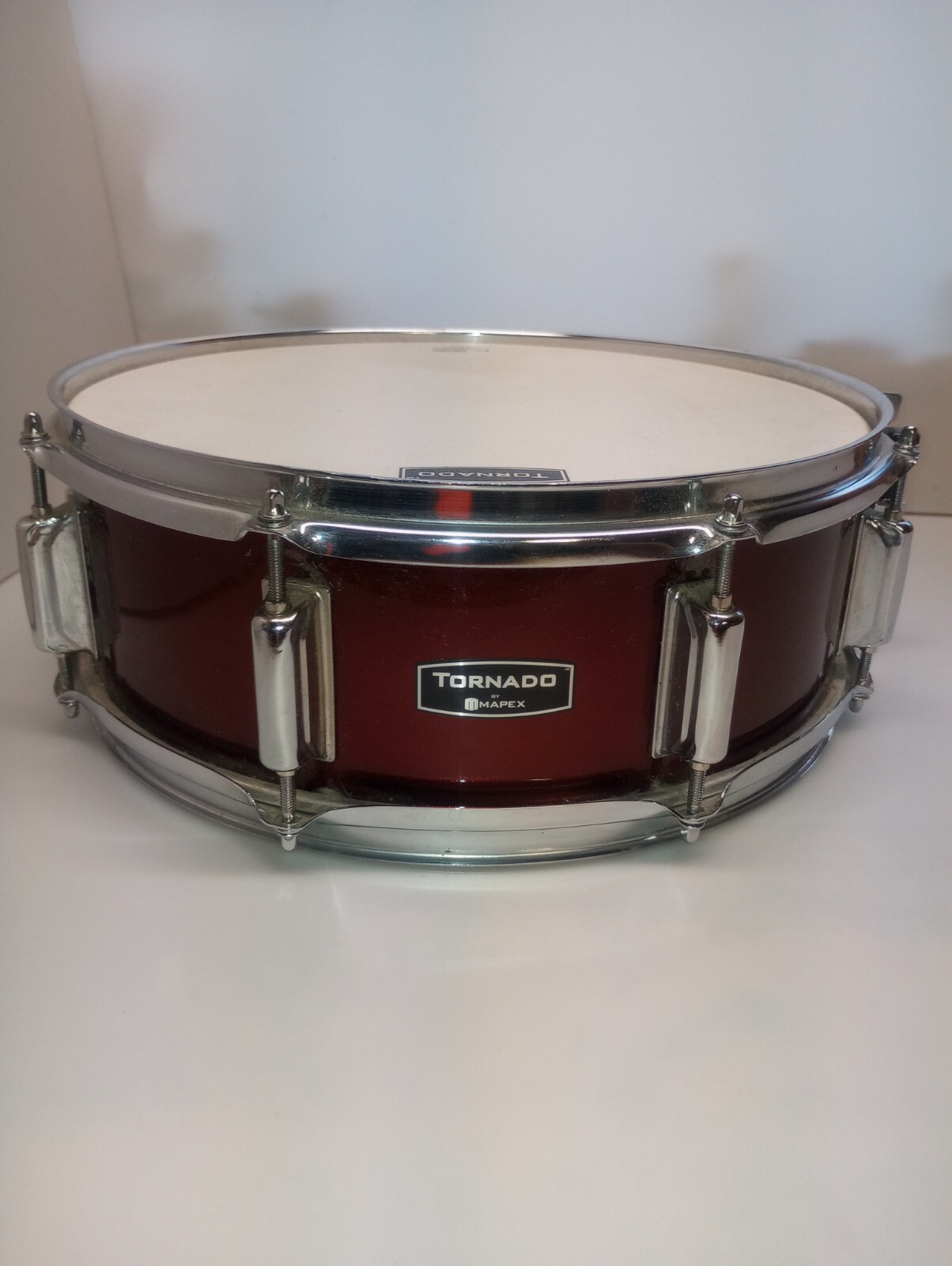 Mapex Tornado 14” x 5” 8-Lug Snare Drum Metalflake Red Burgundy Fr Shipping
