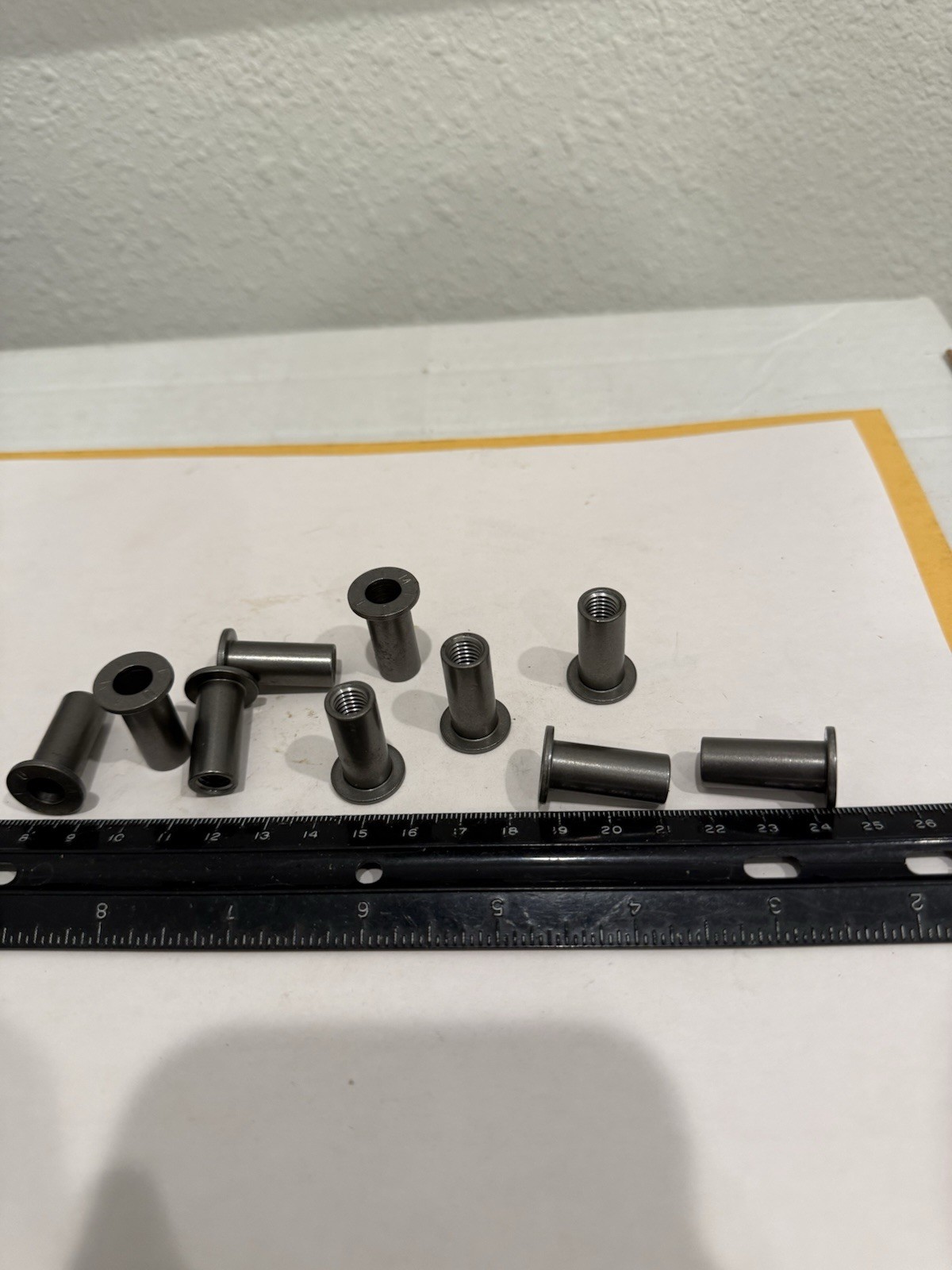 New Qty (10) SSM8-9.0 Stainless Flat Head Rivnuts, M8 Threads, Open End
