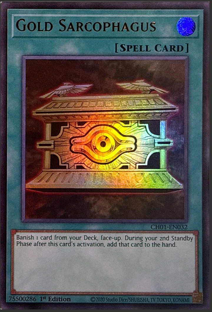Yugioh! - Gold Sarcophagus - CH01-EN032 - Ultra Rare  - NM/M