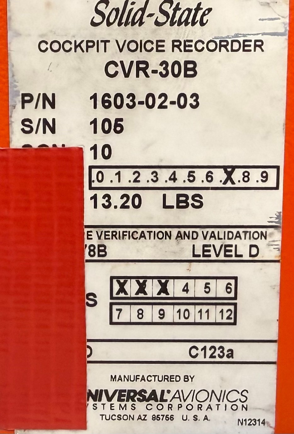 CVR CVR30B 1603-02-03 Removed Working