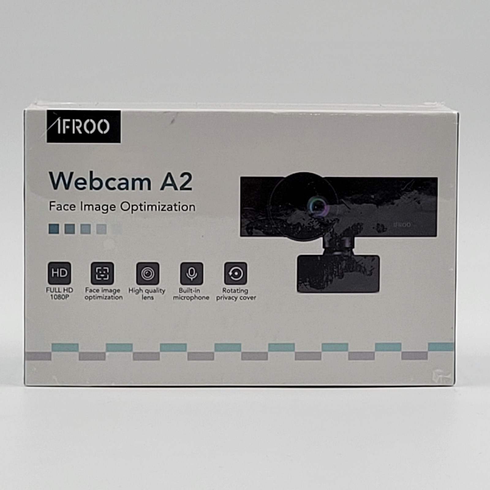 IFROO Webcam A2 Face Image Optimization Full HD 1080P Built-in Microphone, NEW