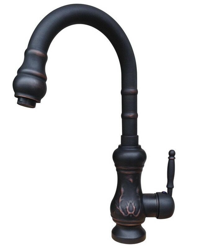 Oil Rubbed Brass Single Lever Basin Faucet Kitchen Sink Swivel Spout Taps 2sf111