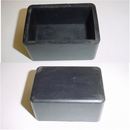 2 ea Rubber External End Covers for 2 x 3 Rect. Tubing
