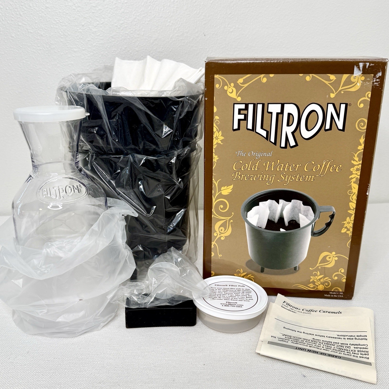 Vintage FILTRON Cold Brew System Cold Water Brewing System Rare NEW Open Box