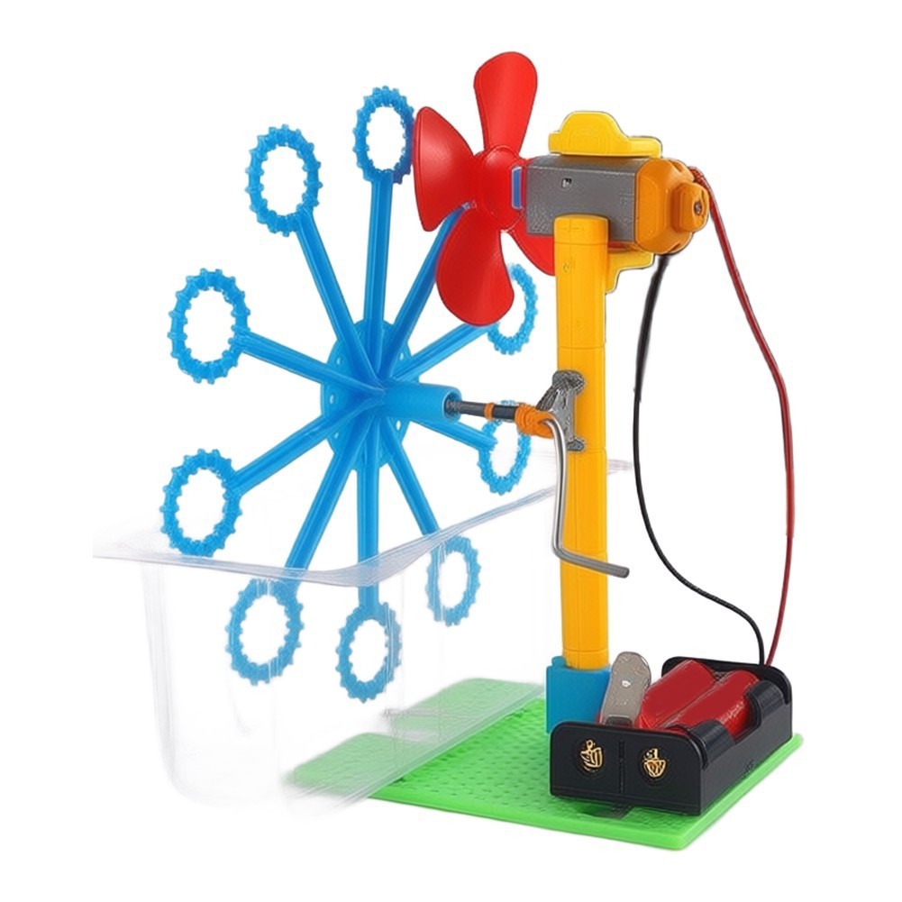 Fun Learning Bubble Machine Kit Combining Play and Basic Mechanical Science