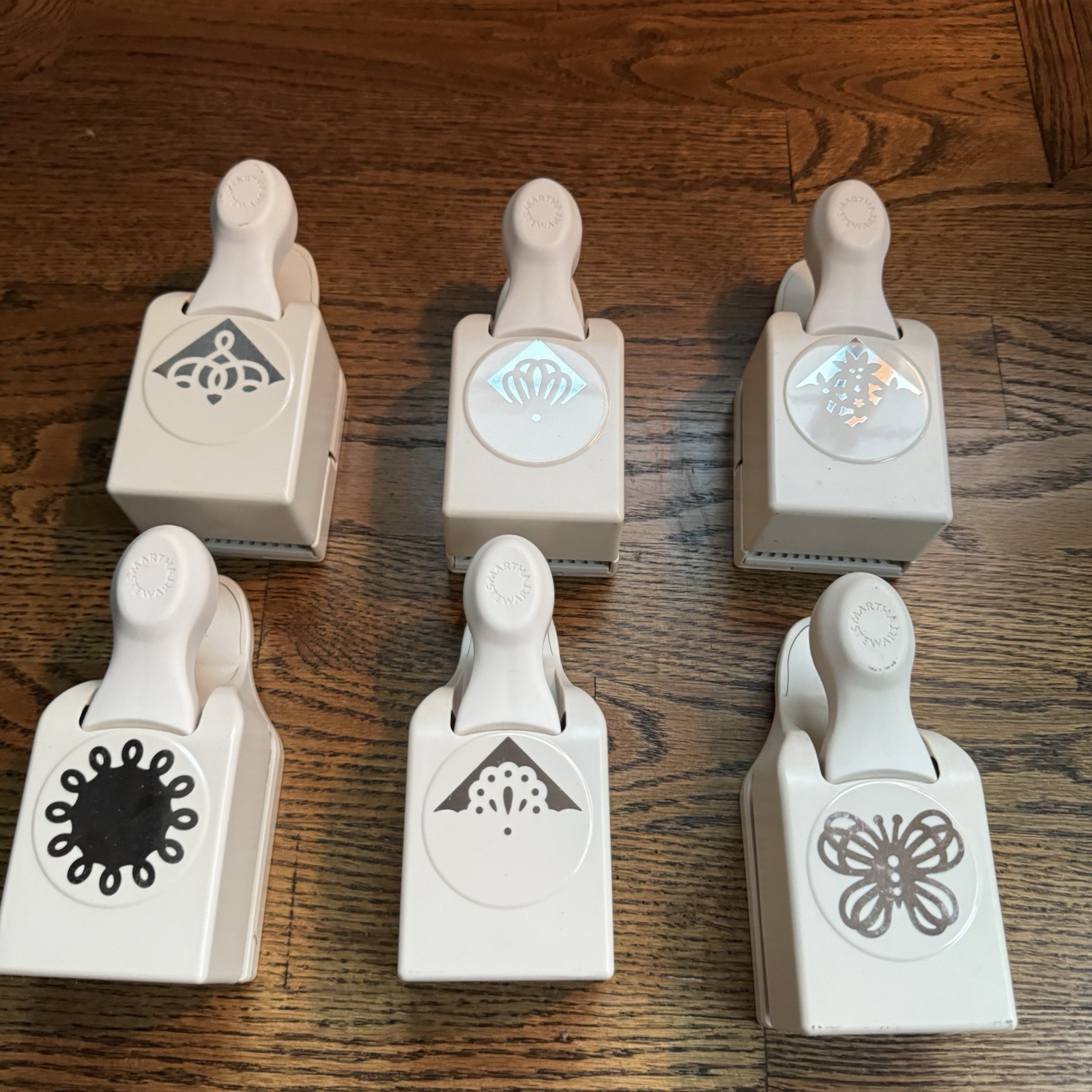 Lot of Six 6 Martha Stewart Paper Punches in Good Condition Butterfly Corner