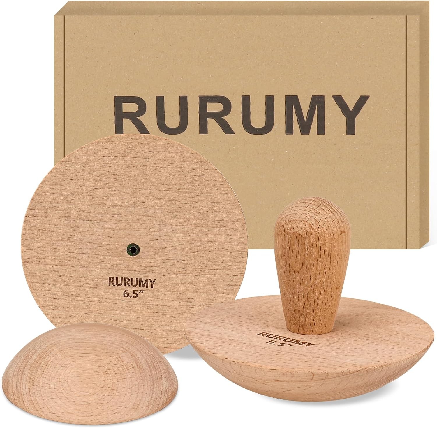 Pottery Molds Solid Wood - 4.5", 5.5", 6.5" Ceramic Clay Mold Set with Interc...