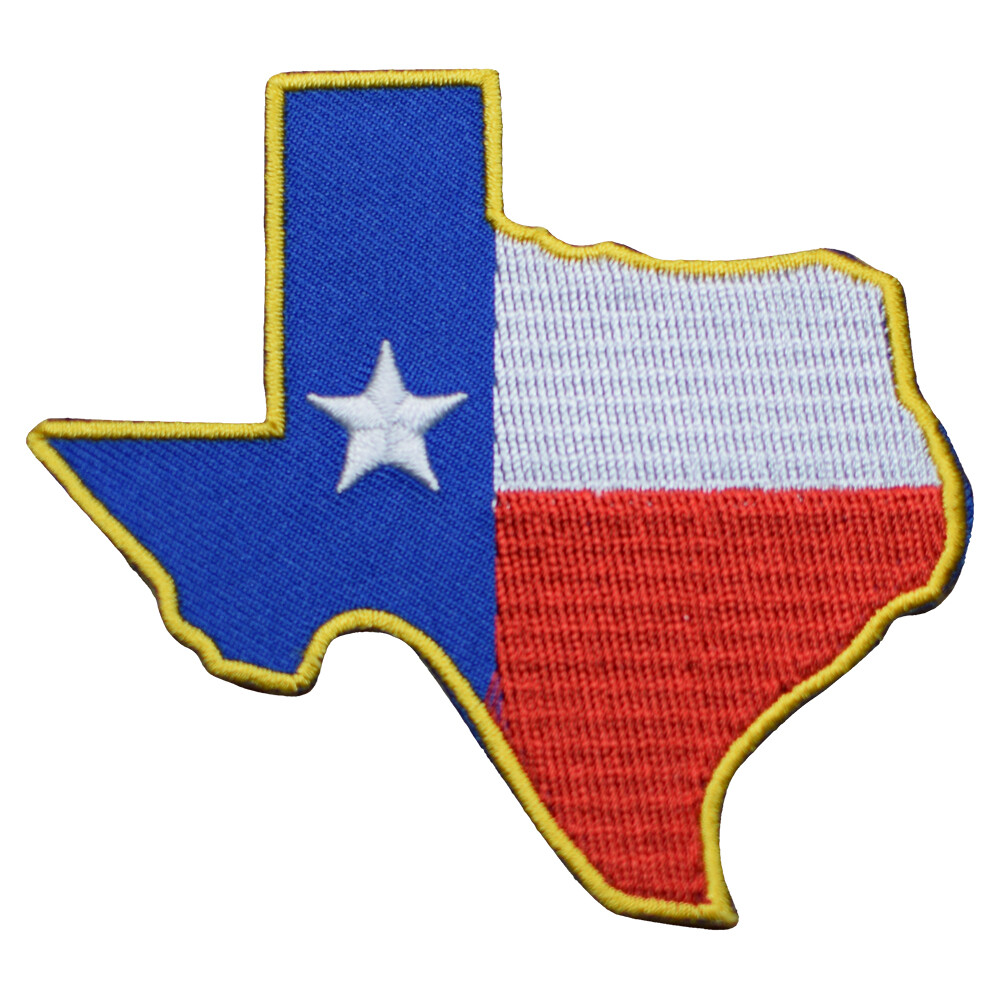 Texas Patch - Houston, San Antonio, Dallas, Fort Worth, Austin 3-1/8" (Iron on)