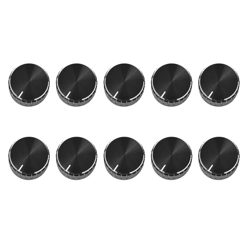2X(10X Black Aluminum Volume Control Amplifier Knob Wheel B2G6)3009