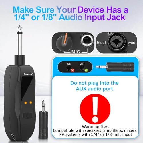 Wireless Microphone for Karaoke, Rechargeable Karaoke Microphone(Work 10hs),