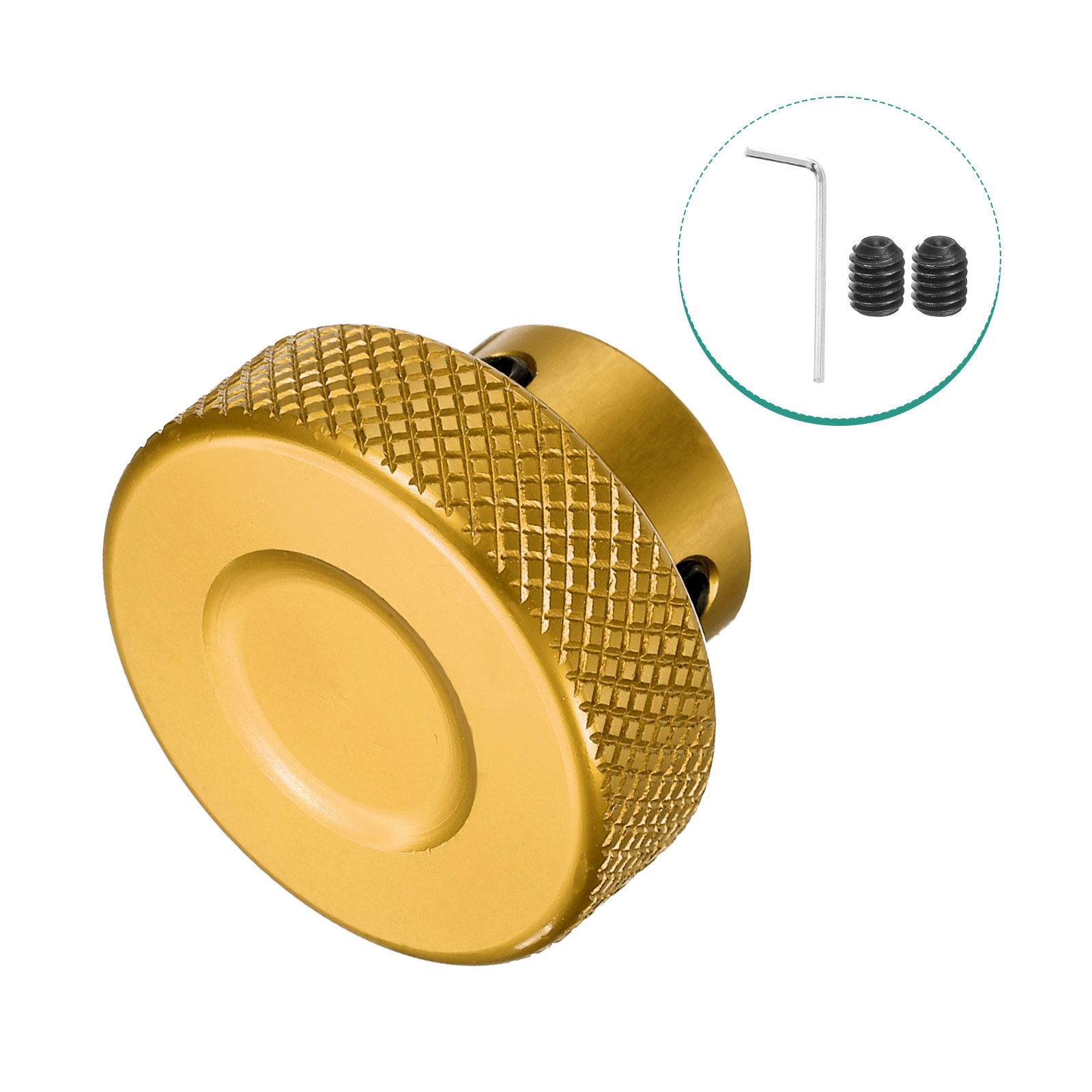 Aluminum Alloy Handwheel 30mm OD 9mm Bore Hand Wheel for Lathe, Gold Tone