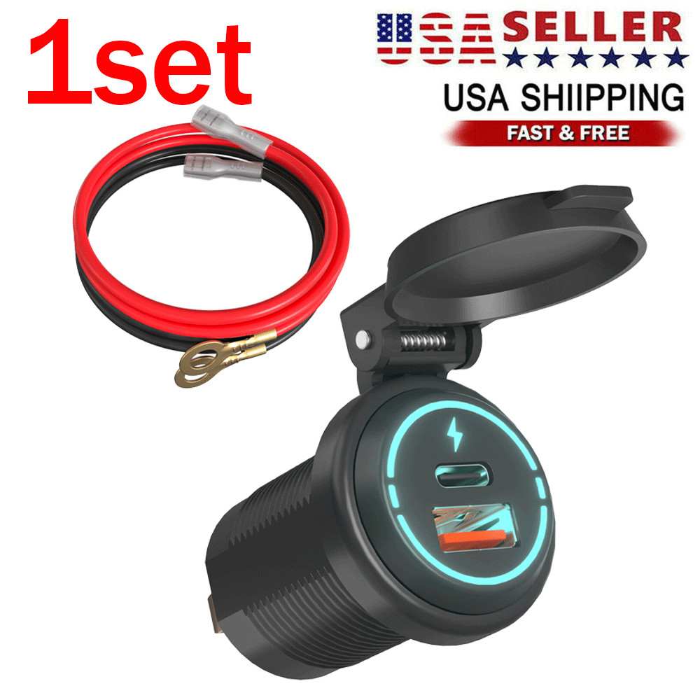 Car Charger Cigarette Lighter Socket Dual Port USB Fast Charging For Cell Phone
