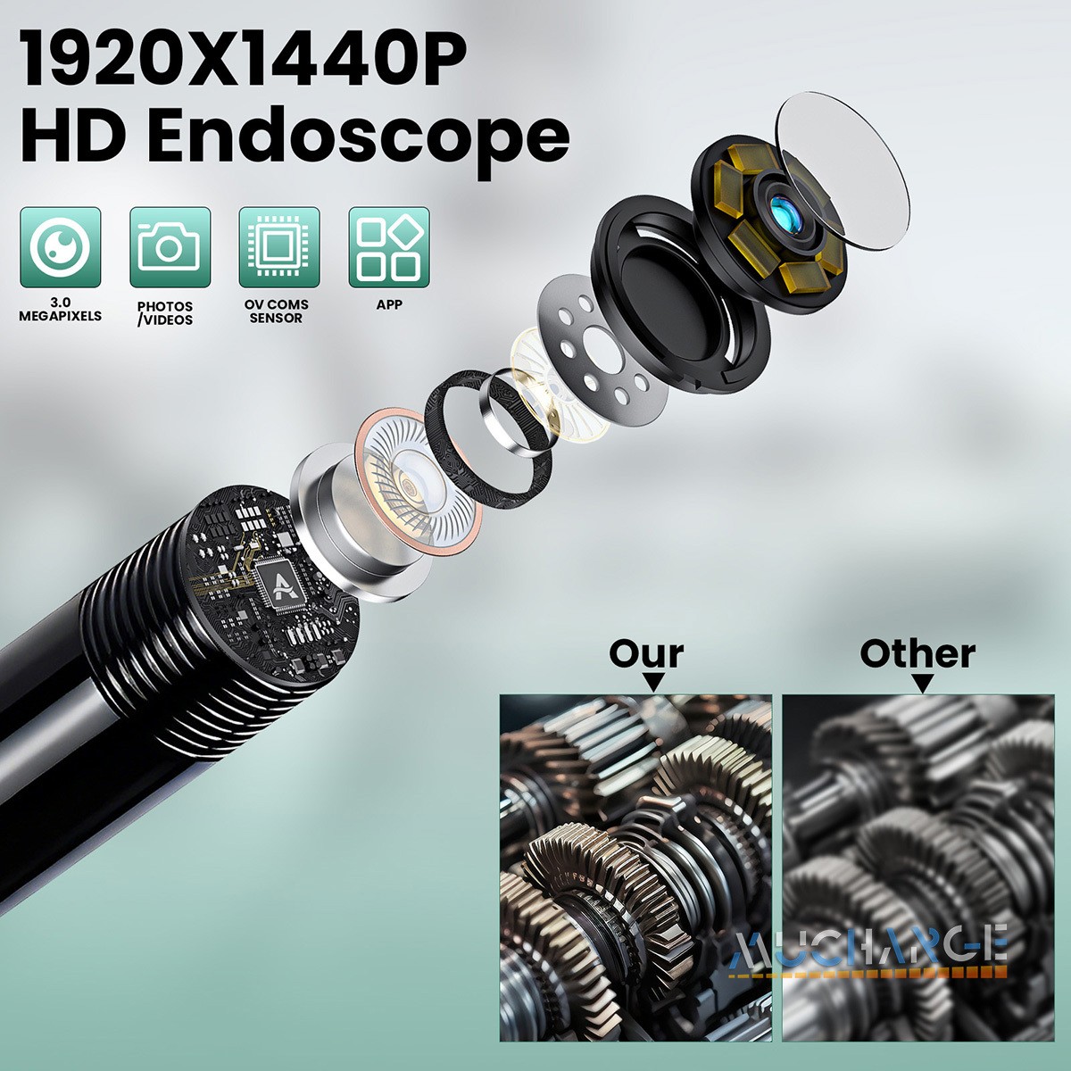 2M/5M USB Borescope Endoscope Flexible Snake Inspection Camera Plug Android PC