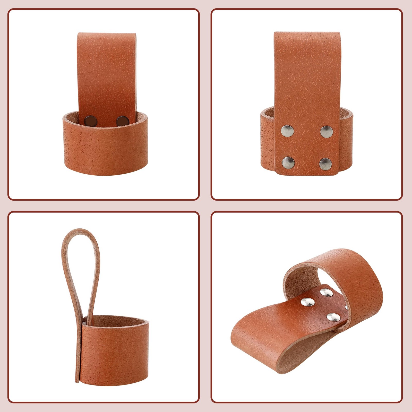 Leather Multi Tool Carrier Holster Belt Loop Brown Hammer Hatchet Holder