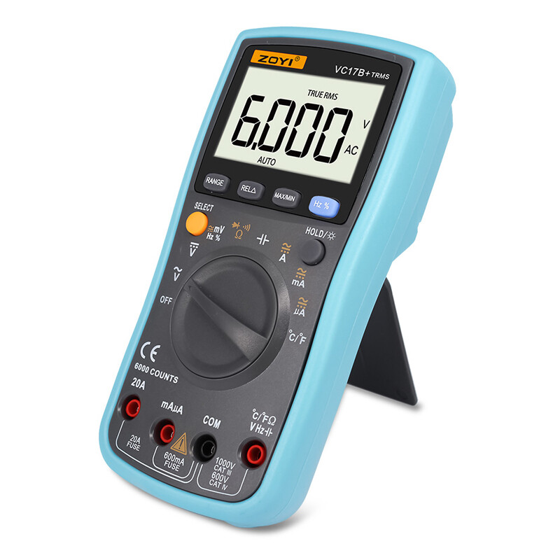 VC17B+ Digital Multimeter 6000 Counts Multitester Digital Transistor Tool
