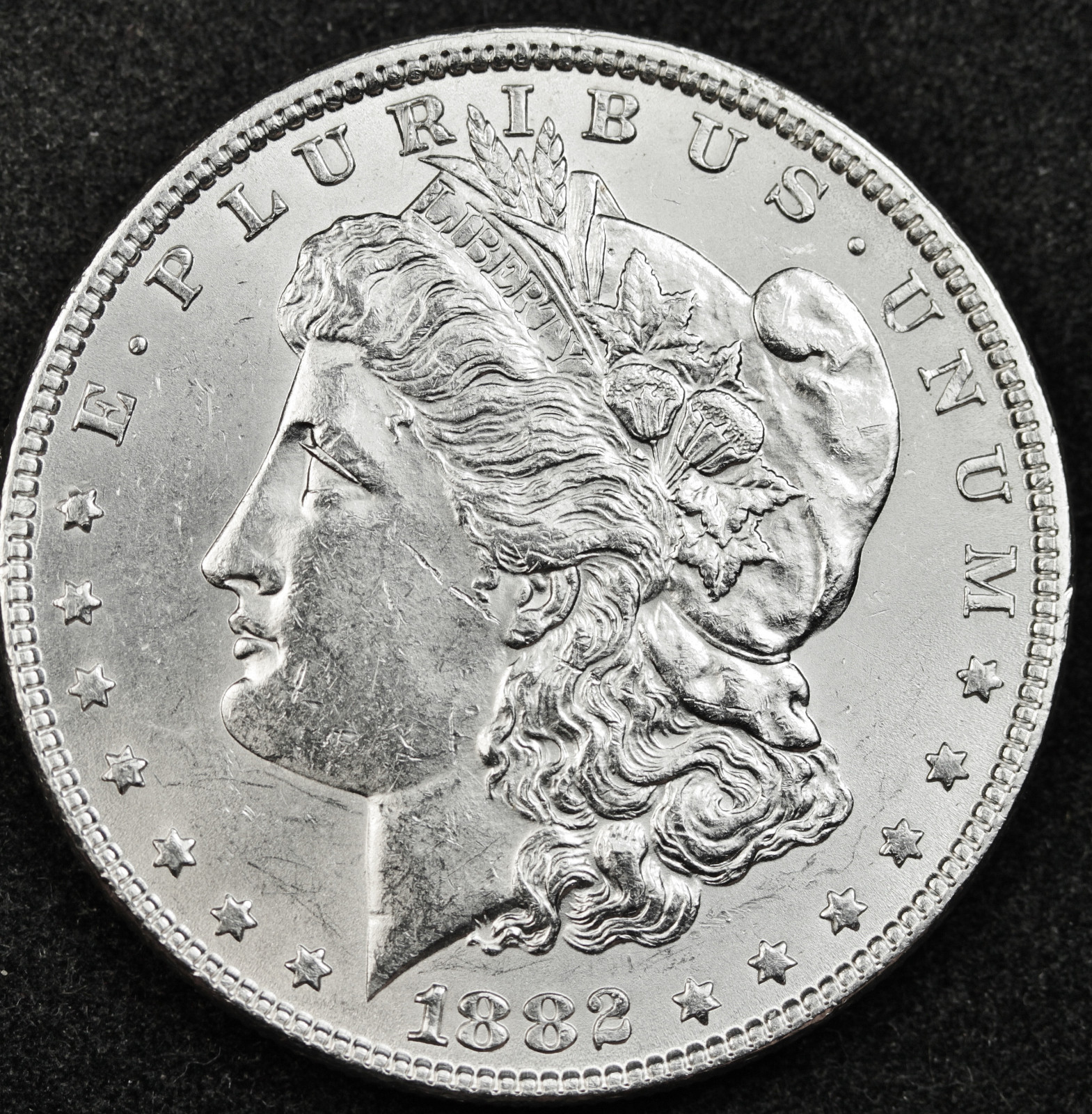 1882-p Morgan Silver Dollar.  B.U.  (Inventory A)