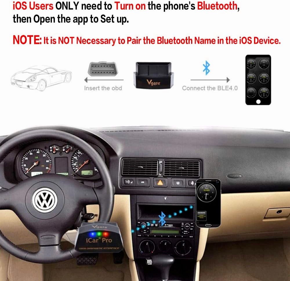 Vgate iCar Pro Bluetooth 4.0 Adapter OBD2 Diagnostic Scanner Tool Code Reader