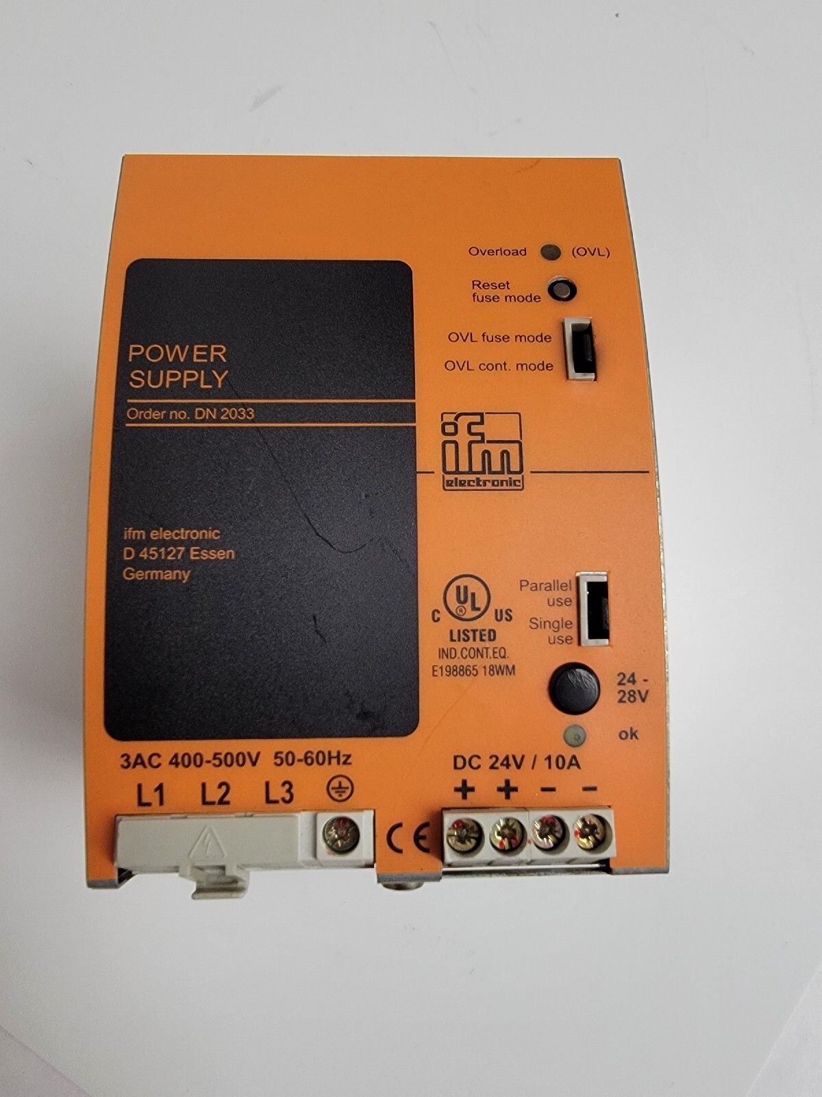 IFM POWER SUPPLY DN 2033.