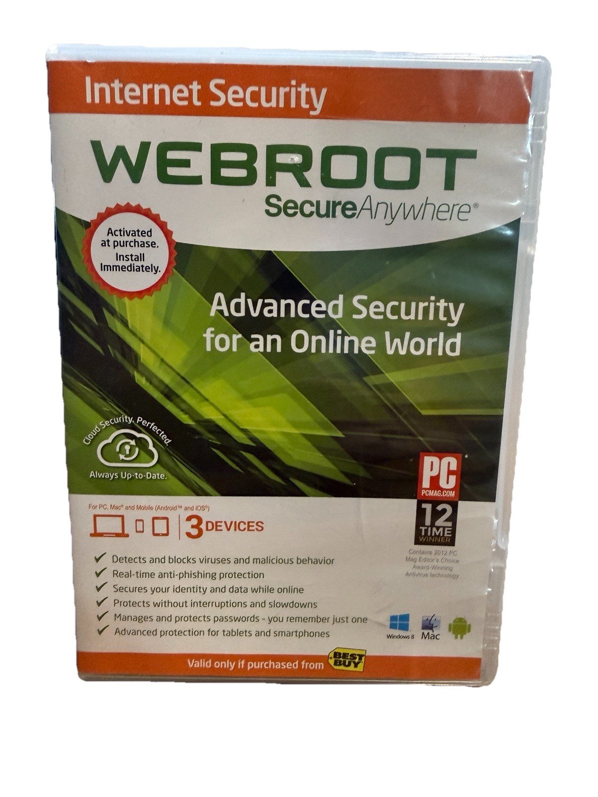 Webroot Secure Anywhere Internet Security /Antivirus