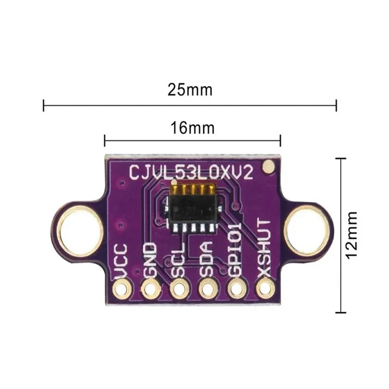 VL53L0X Time-of-Flight ToF Distance Range Sensor Breakout Module I2C for Arduino