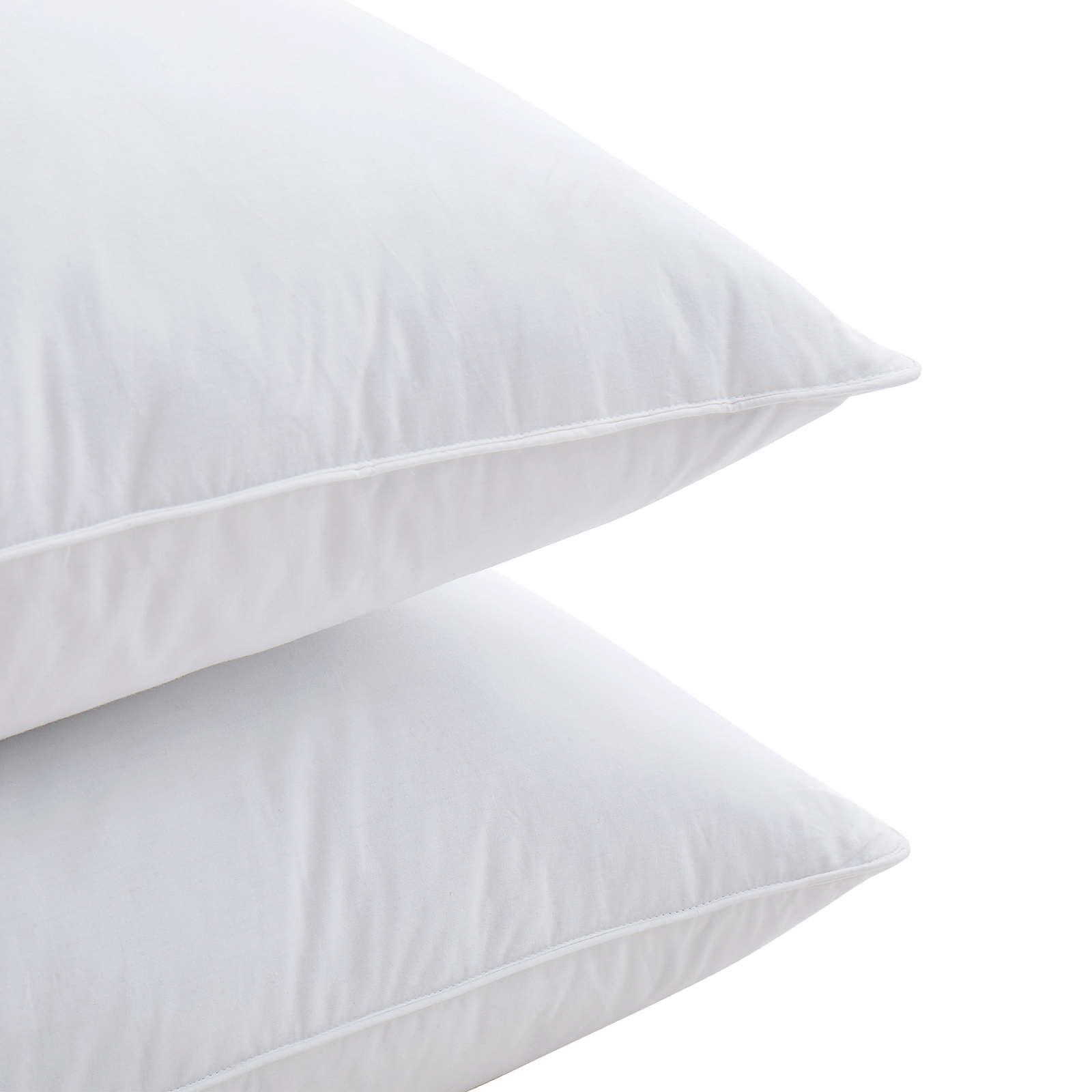 King or Queen Soft Feather Pillows 100% Cotton Shell , Malleable Bed Pillows