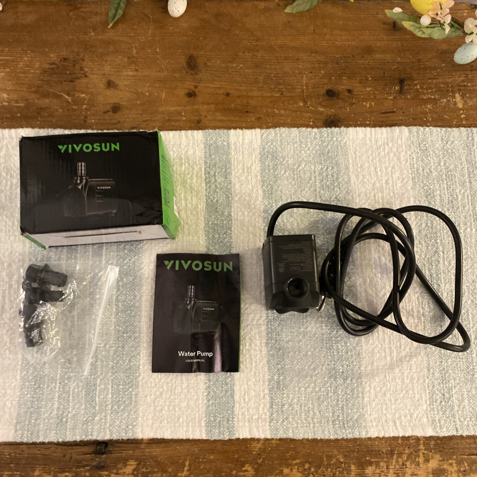 Vivosun 480gph Submersible Pump Ultra Quiet Aquarium Fish Tank 5ft Cord