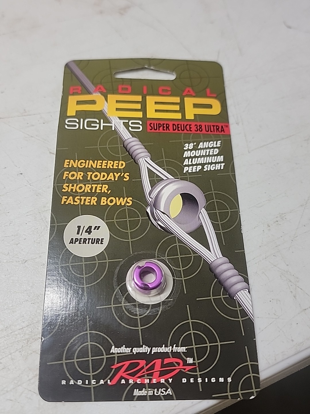 RAD Super Deuce 38 Peep Sight Purple 1/4 in.