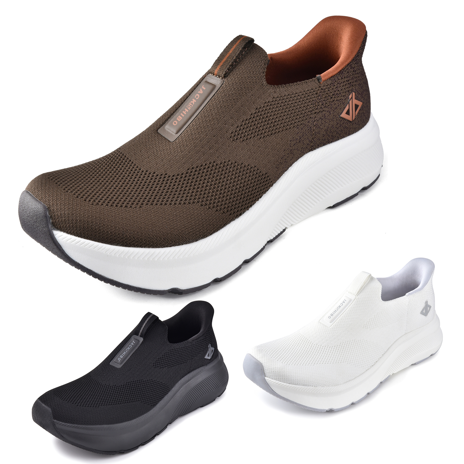 Mens Slip in Free Hands Shoes Wide Toe Cushioned Thick Zero Drop Athletic Shoes