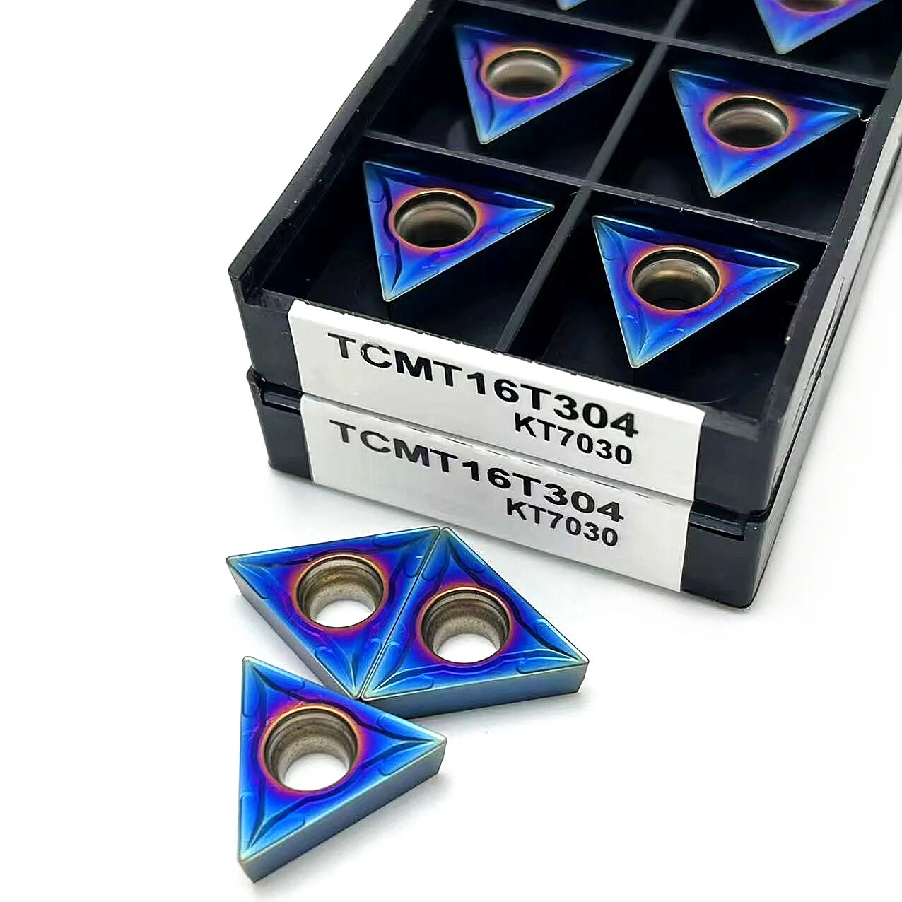 Nano Blue 10PCS Tungsten Carbide Insert Lathe TCMT16T304 16T308 High-Quality