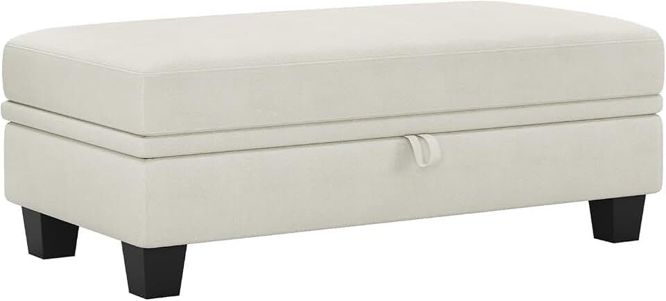 Belffin 45.9" Storage Ottoman Bench Oversized Ottoman for Footrest Upholstered