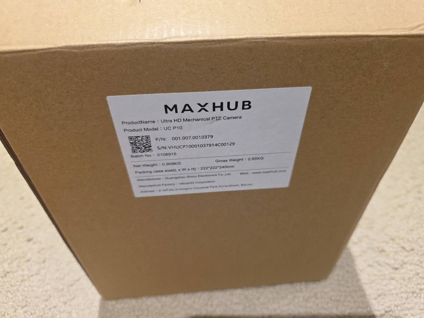 MAXHUB UC-P10 1080p PTZ Webcam - 12× Optical Zoom