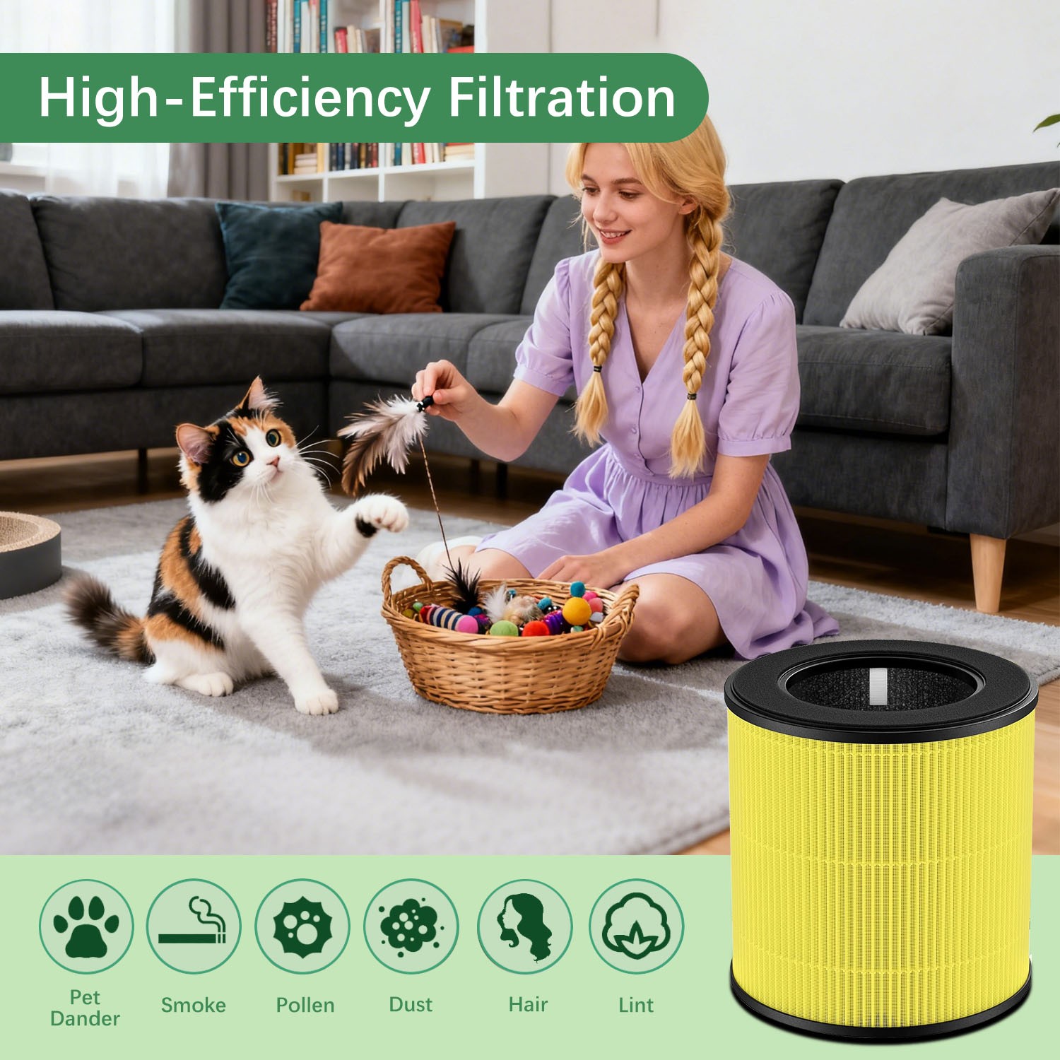 2Pack B-D02L Replacement Filter MOOKA B-D02L & M05 VEWIOR B-D02U KOIOS B-D02L