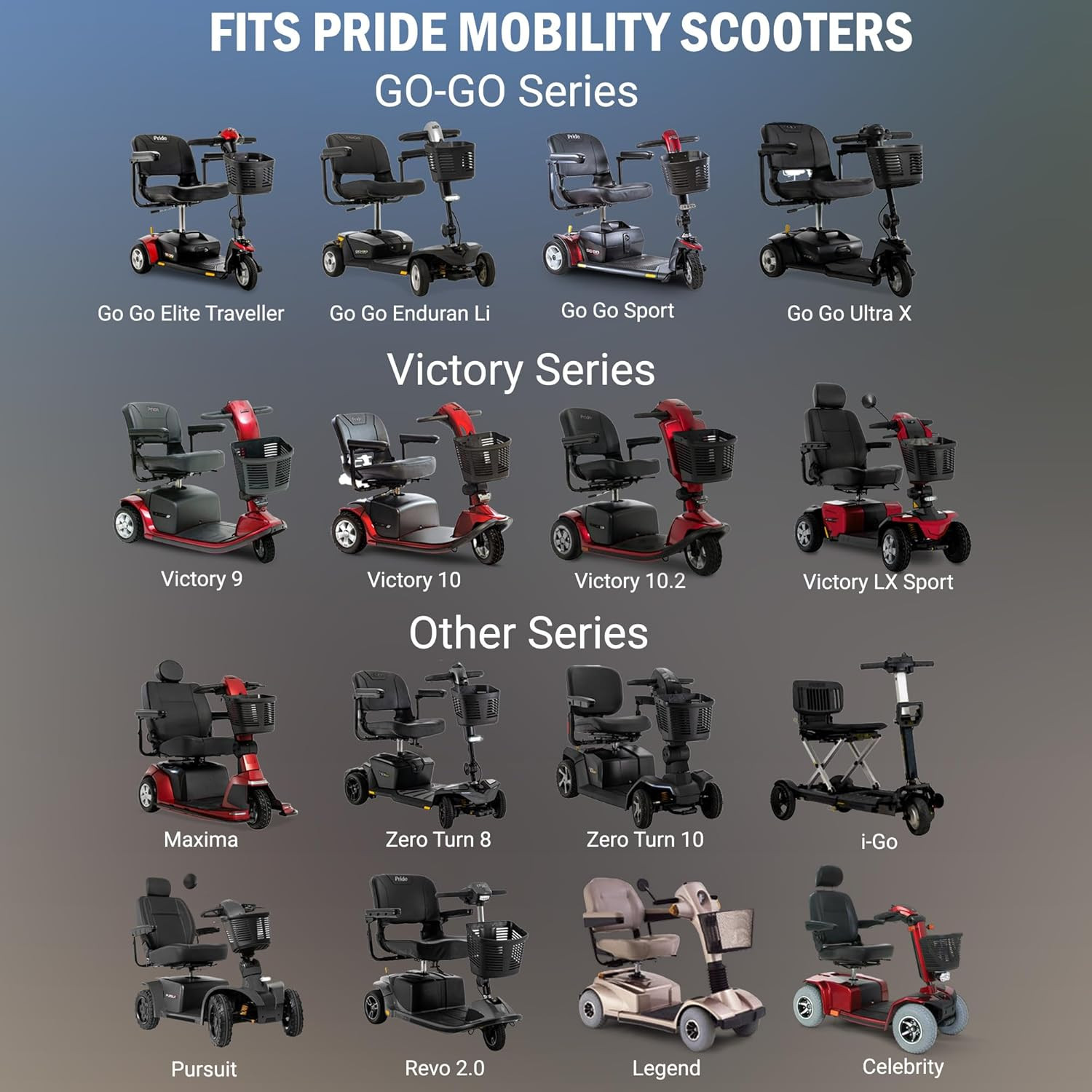 Pride Mobility Scooter Replacement Key Set Compatible with Go-Go Elite Traveller