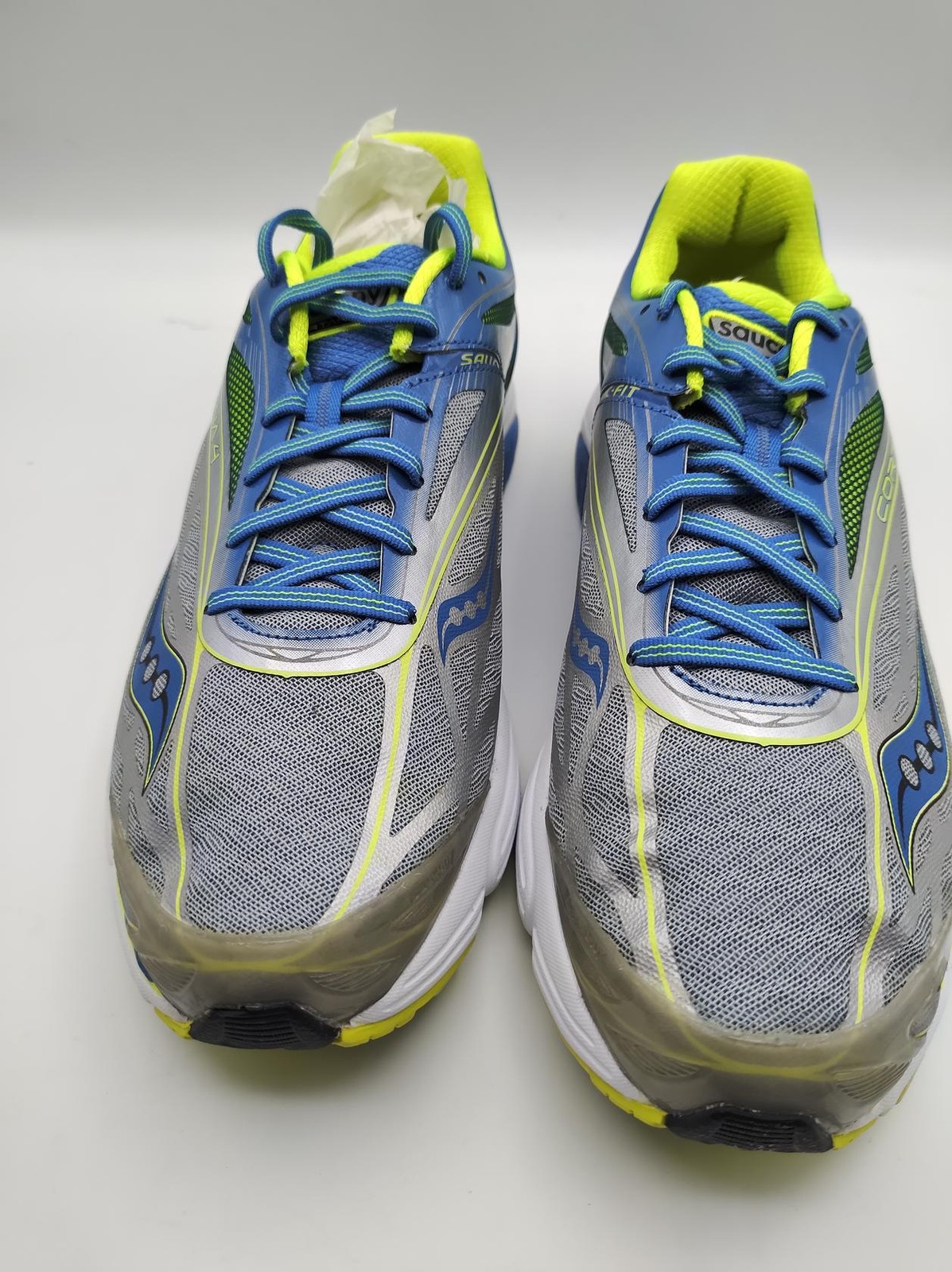 Saucony Men's Cortana 4 Running Shoe,Silver/Blue/Citron,11.5 M US