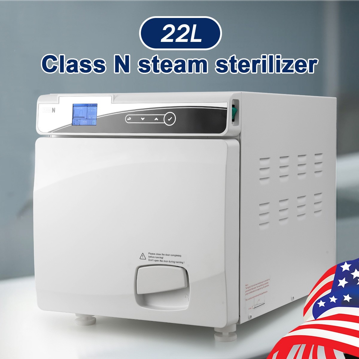 22L Class N Dental Medical Autoclave Steam Sterilizer Digital LCD Sterilizition