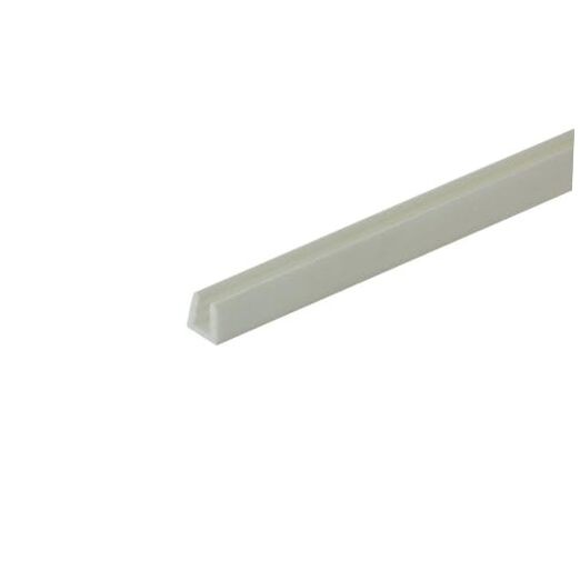 Plastics White 1/8" Styrene Plastic U-Channel/C-Channel (Pack 36 Inch Lengths