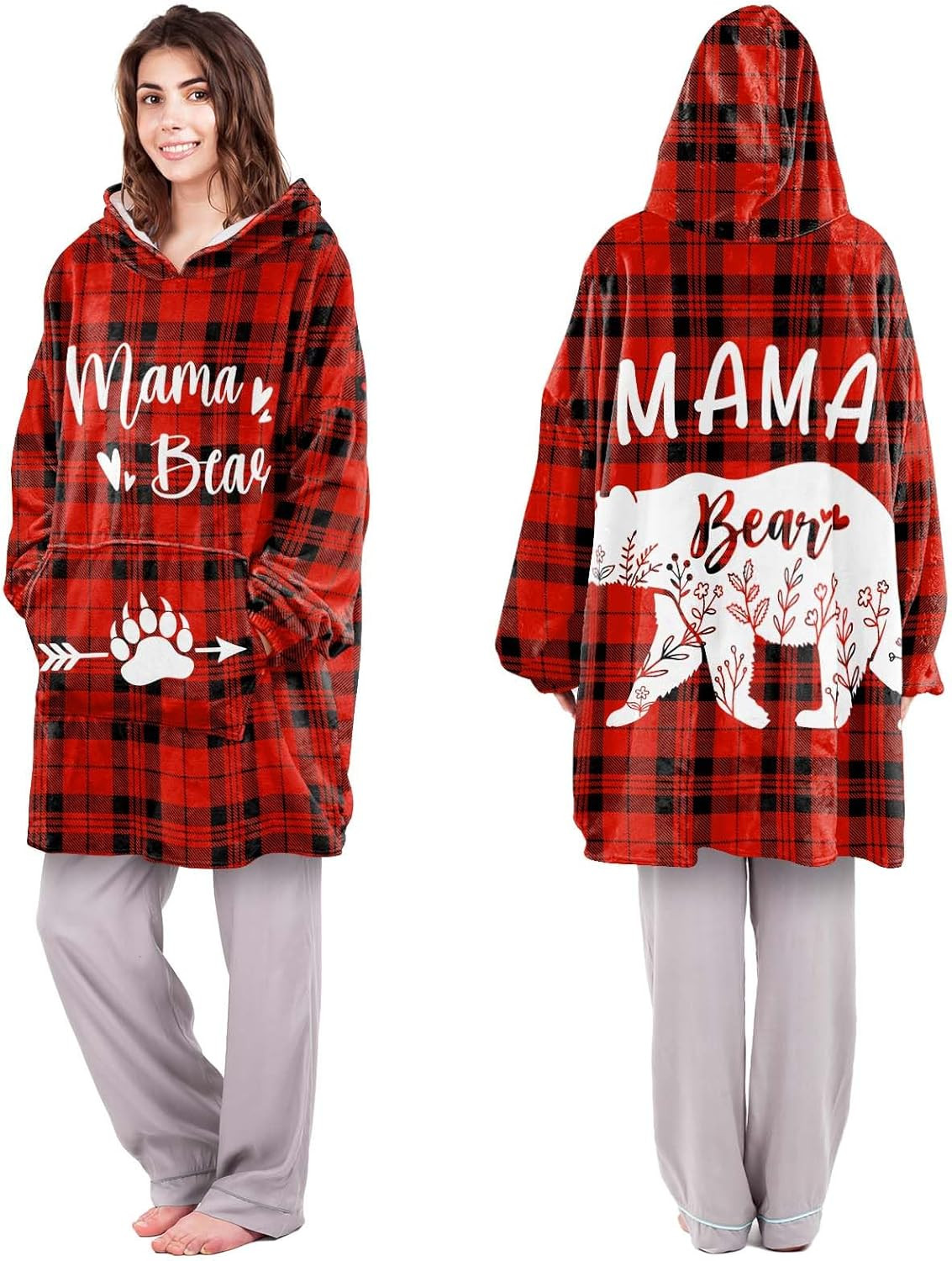 Gifts for Mom Wearable Blanket Hoodie - Mom Christmas Birthday Gift from Daughte